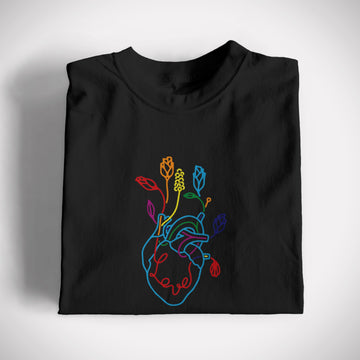 Floral Heart Graphic Tee