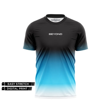 BEYOND BLACK NAVY WHITE GRADIENT DRY-FIT TEE