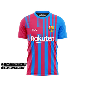FOOTBALL TEE - MESSI BARCELONA HOME JERSEY NEWURG