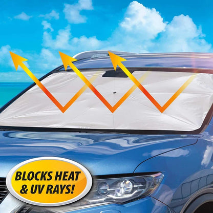 Car Windshield Sun Shade | واقي شمس للزجاج الأمامي للسيارة - UV Protection & Heat Blocker