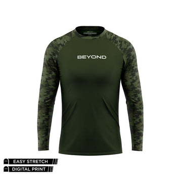 BEYOND - FULL SLEEVES M84 OLIVE DRY FIT RAGLAN