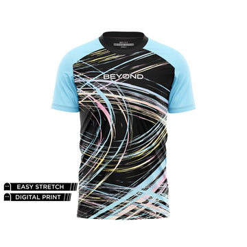 BEYOND - MULTICOLOR LINES DRY FIT TEE