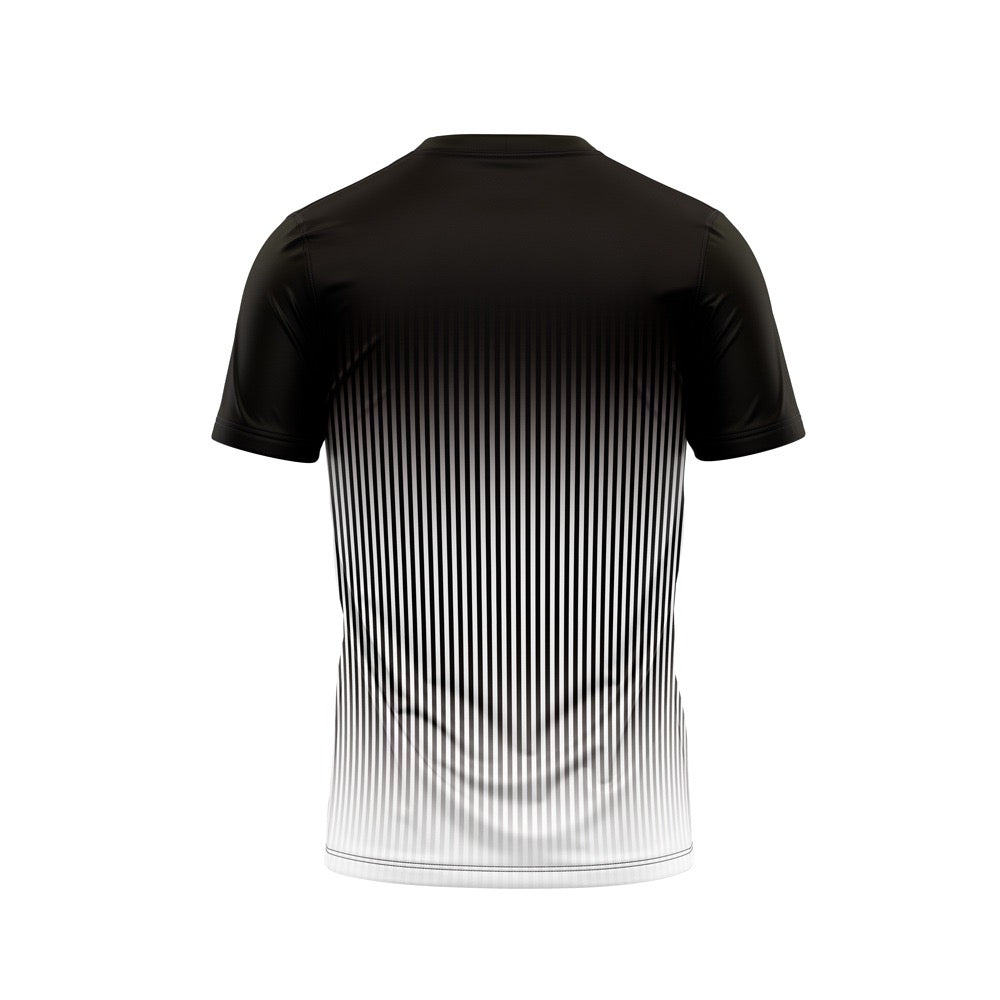 BEYOND - WHITE BLACK LINING GRADIENT DRY-FIT TEE NEWURG