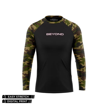 BEYOND - FULL SLEEVES ORIGINAL CAMO BLACK DRY FIT RAGLAN