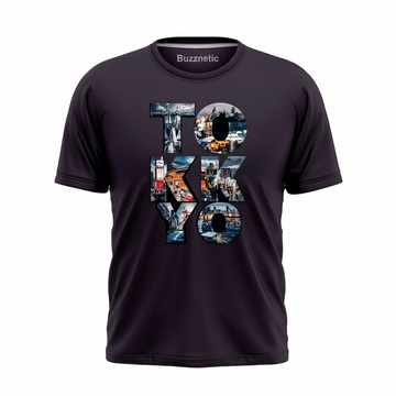 Tokyo | Round Neck T-Shirt for Men