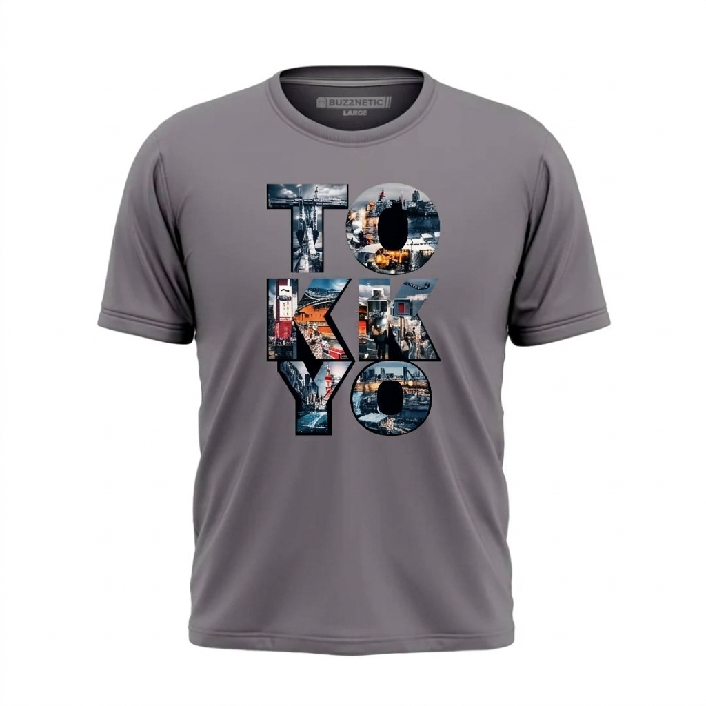 Tokyo | Round Neck T-Shirt for Men