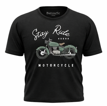Stay Ride | Round Neck T-Shirt for Men