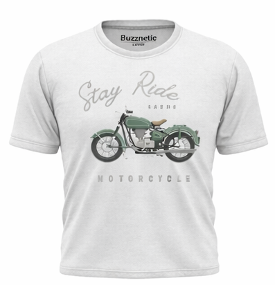 Stay Ride | Round Neck T-Shirt for Men