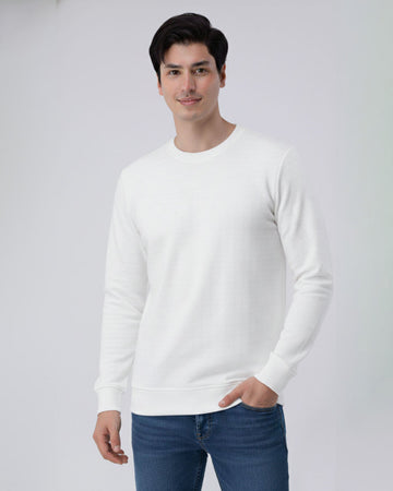 White Stretch Textured F/S