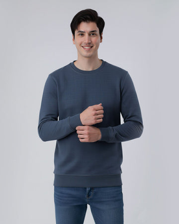 Denium Blue Stretch Textured F/S